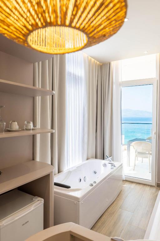 Elegant hotel lounge and relaxation area