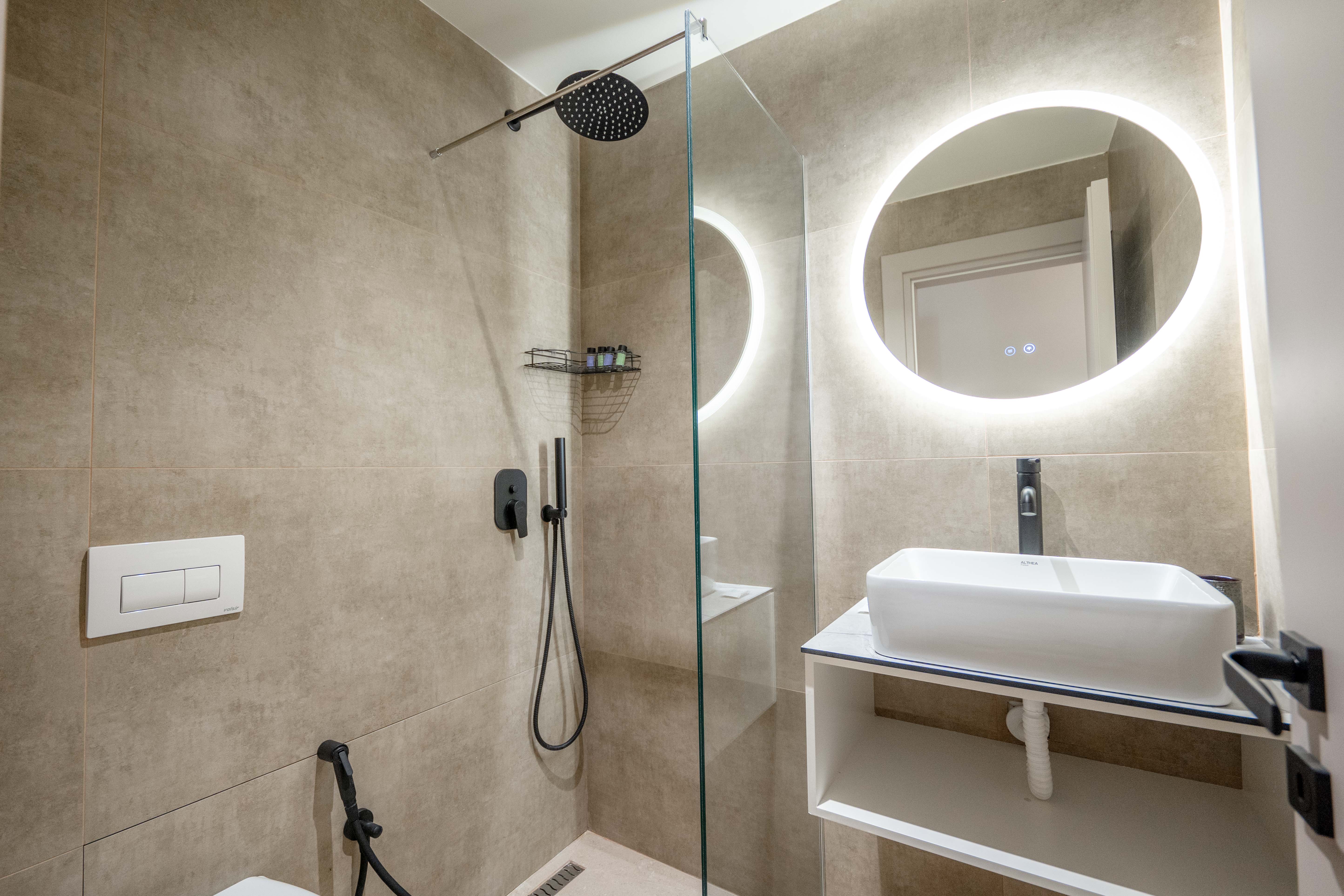 Luxury bathroom with modern fixtures